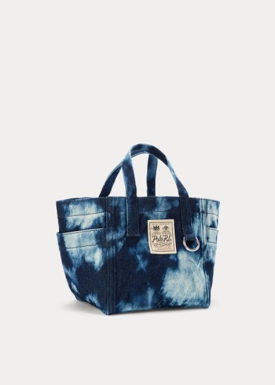 Sacolas Polo Ralph Lauren Denim Tie-Dye Mini Mulher 50972-TGUQ